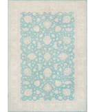 Hand Knotted Serenity Wool Rug 13' 1" X 18' 9" 13' 1" X 18' 9" (399 X 572) / Green / Ivory