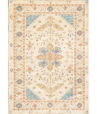 Hand Knotted Serenity Wool Rug 5' 9" X 8' 0" 5' 9" X 8' 0" (175 X 244) / Ivory / Blue