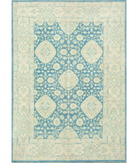 Hand Knotted Serenity Wool Rug 6' 3" X 8' 8" 6' 3" X 8' 8" (191 X 264) / Blue / Ivory
