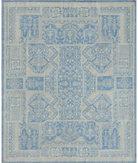 Hand Knotted Serenity Wool Rug 8' 4" X 10' 1" 8' 4" X 10' 1" (254 X 307) / Blue / Ivory