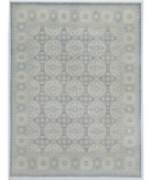 Hand Knotted Serenity Wool Rug 8' 11" X 11' 10" 8' 11" X 11' 10" (272 X 361) / Green / Ivory