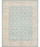 Hand Knotted Serenity Wool Rug 12' 11" X 16' 1" 12' 11" X 16' 1" (394 X 490) / Teal / Ivory