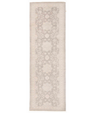 Hand Knotted Serenity Wool Rug 4' 1" X 12' 7" 4' 1" X 12' 7" (124 X 383) / Charcoal / Ivory