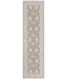 Hand Knotted Serenity Wool Rug 4' 0" X 15' 3" 4' 0" X 15' 3" (122 X 465) / Brown / Ivory