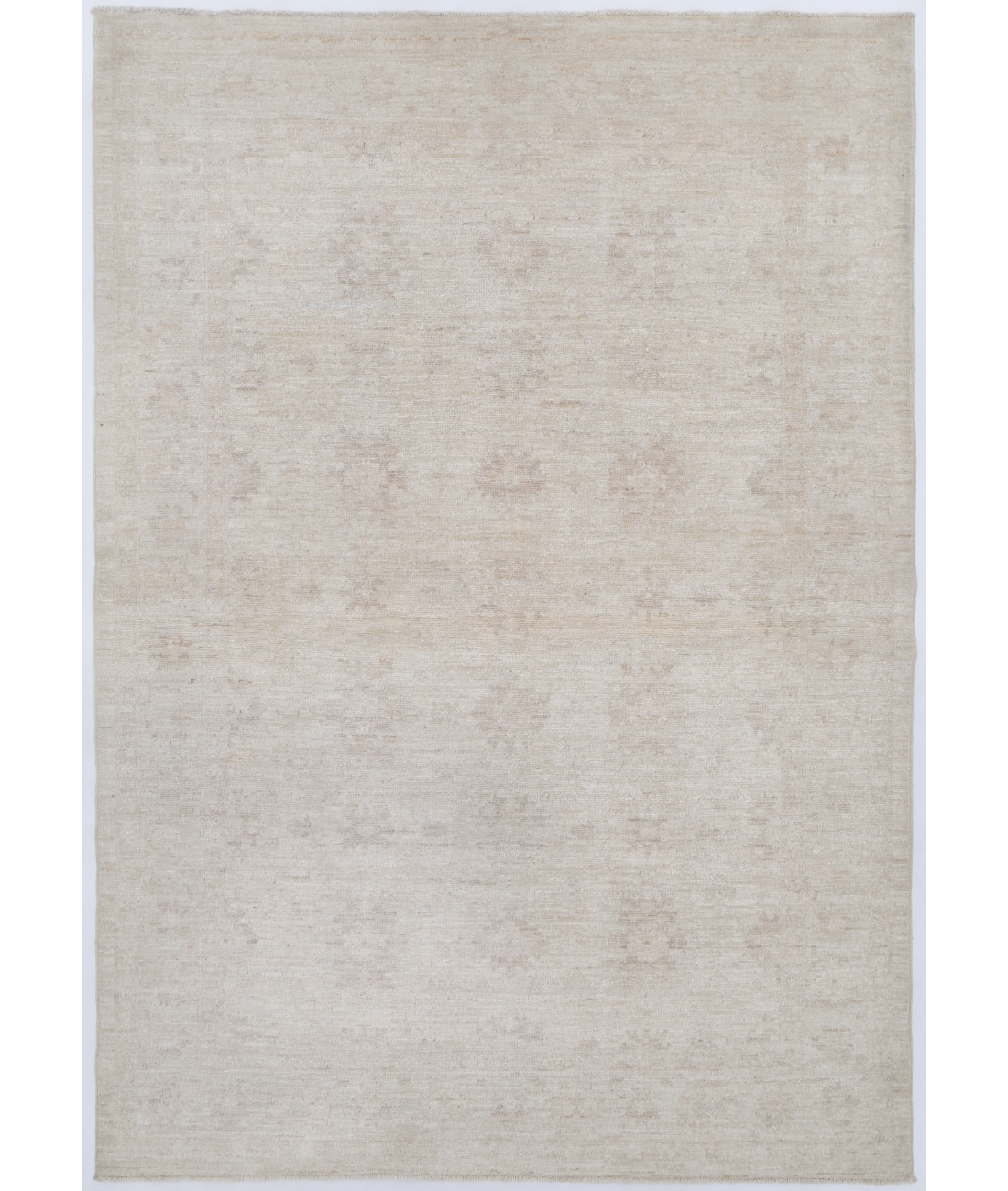 Hand Knotted Serenity Wool Rug 4' 1" X 5' 9" 4' 1" X 5' 9" (124 X 175) / Ivory / Ivory