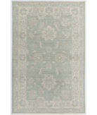 Hand Knotted Serenity Wool Rug 3' 2" X 4' 8" 3' 2" X 4' 8" (97 X 142) / Green / Ivory