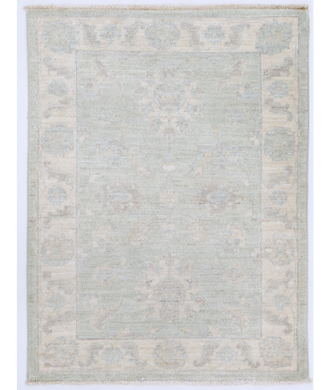 Hand Knotted Serenity Wool Rug 2' 2" X 2' 11" 2' 2" X 2' 11" (66 X 89) / Green / Ivory