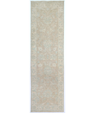 Hand Knotted Serenity Wool Rug 2' 5" X 8' 2" 2' 5" X 8' 2" (74 X 249) / Green / Ivory
