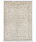 Hand Knotted Serenity Wool Rug 4' 0" X 5' 8" 4' 0" X 5' 8" (122 X 173) / Ivory / Ivory