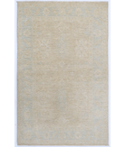 Hand Knotted Serenity Wool Rug 3' 3" X 5' 1" 3' 3" X 5' 1" (99 X 155) / Ivory / Blue
