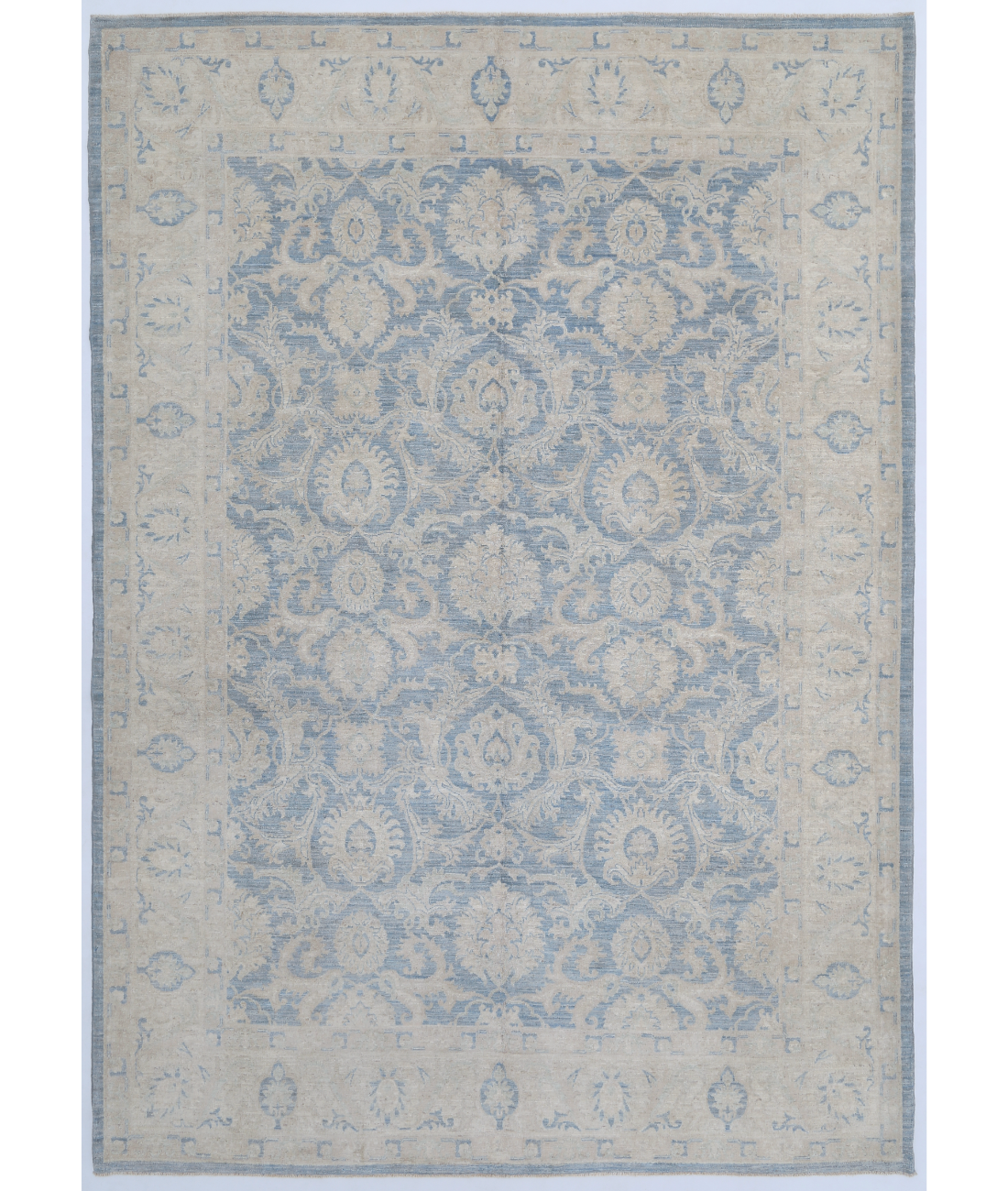 Hand Knotted Serenity Wool Rug 7' 0" X 10' 2" 7' 0" X 10' 2" (213 X 310) / Blue / Ivory