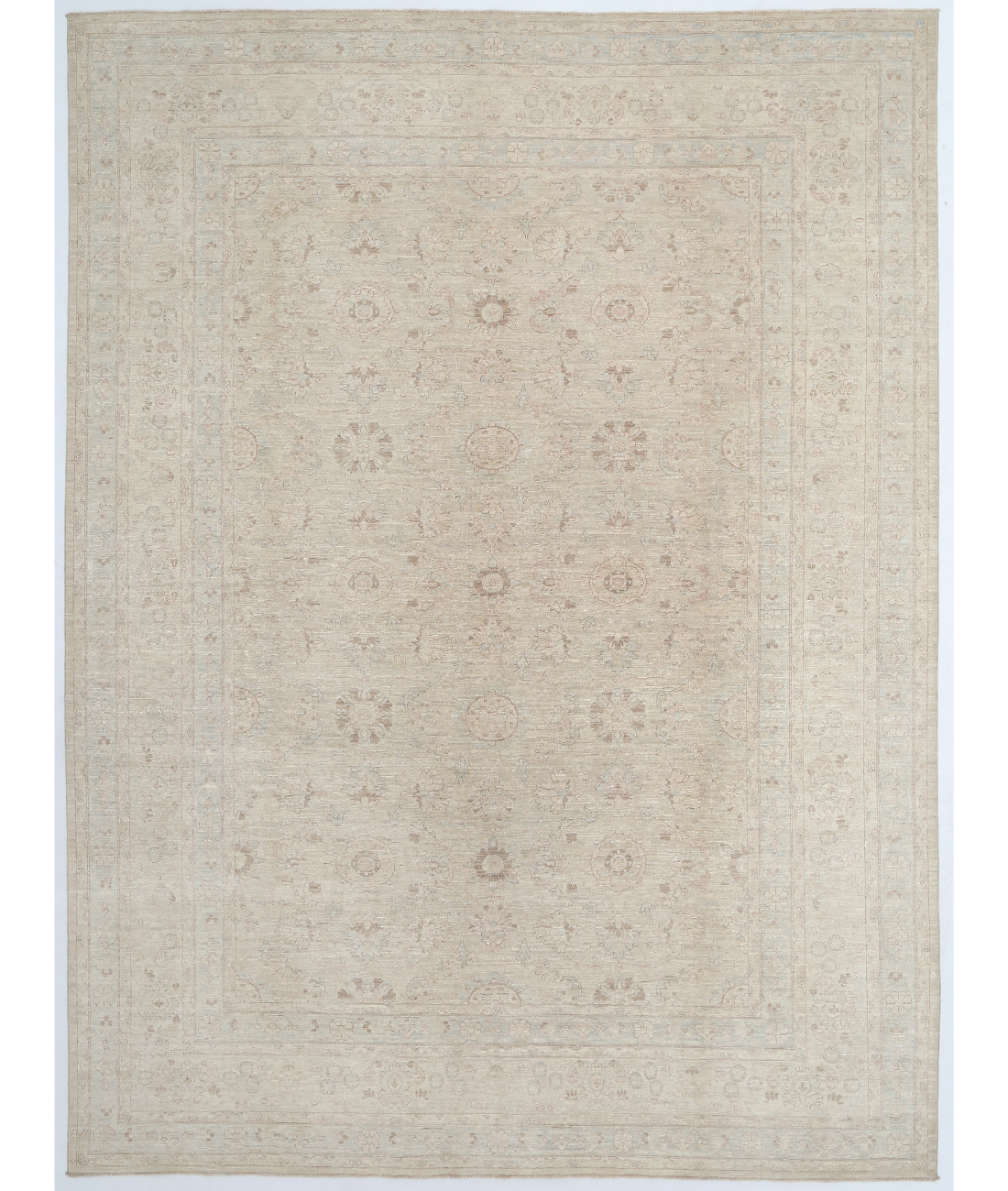 Hand Knotted Serenity Wool Rug 8' 11" X 11' 9" 8' 11" X 11' 9" (272 X 358) / Ivory / Ivory