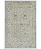 Hand Knotted Serenity Wool Rug 4' 4" X 6' 6" 4' 4" X 6' 6" (132 X 198) / Grey / Green