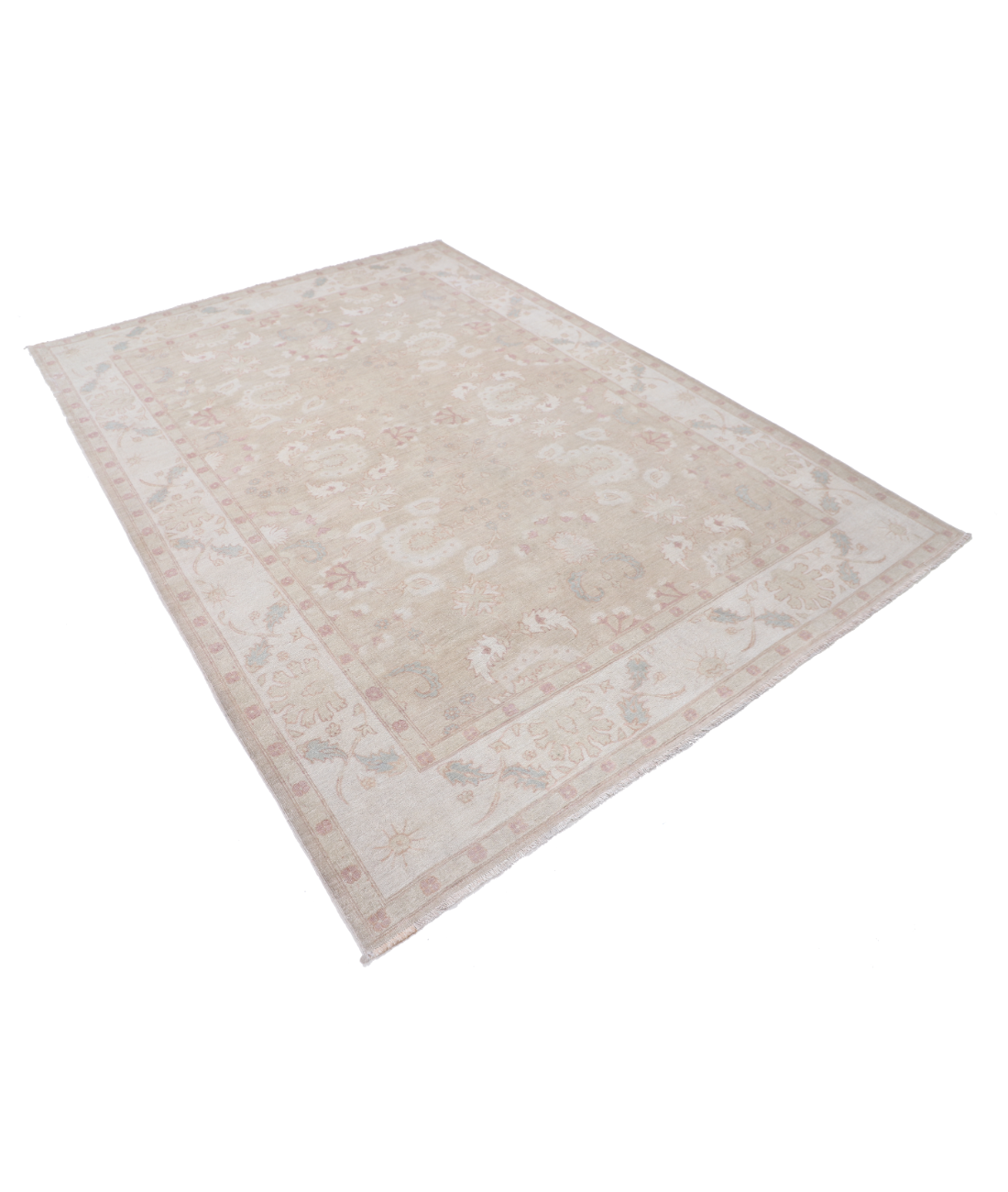 Hand Knotted Serenity Wool Rug 6' 3" X 8' 6" 6' 3" X 8' 6" (191 X 259) / Brown / Ivory