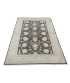 Hand Knotted Serenity Wool Rug 4' 0" X 6' 1" 4' 0" X 6' 1" (122 X 185) / Brown / Ivory