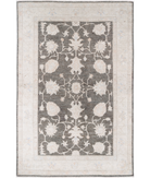 Hand Knotted Serenity Wool Rug 4' 0" X 6' 1" 4' 0" X 6' 1" (122 X 185) / Brown / Ivory