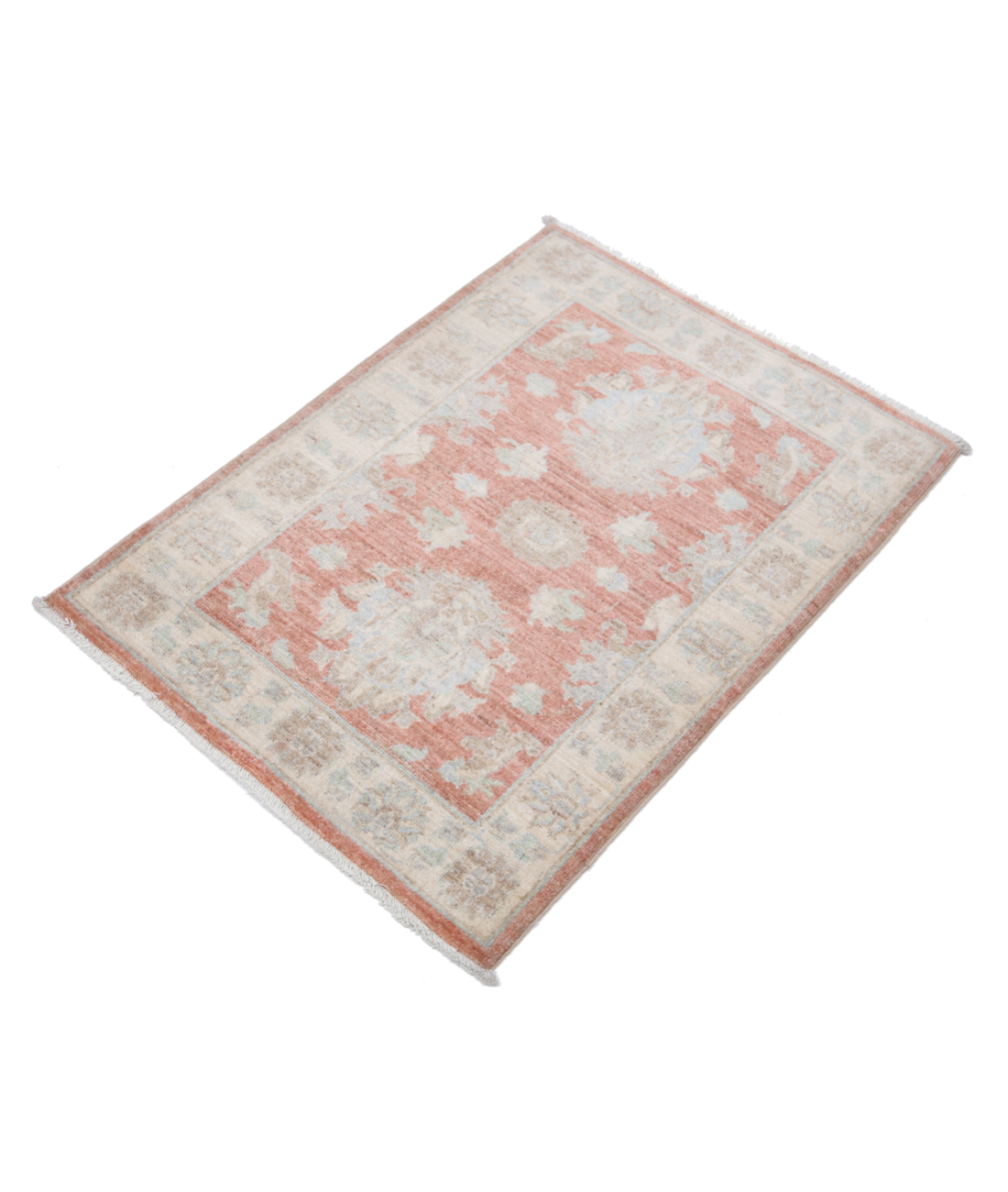 Hand Knotted Serenity Wool Rug 2' 3" X 3' 0" 2' 3" X 3' 0" (69 X 91) / Rust / Ivory