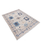Hand Knotted Serenity Wool Rug 4' 9" X 6' 4" 4' 9" X 6' 4" (145 X 193) / Ivory / Red