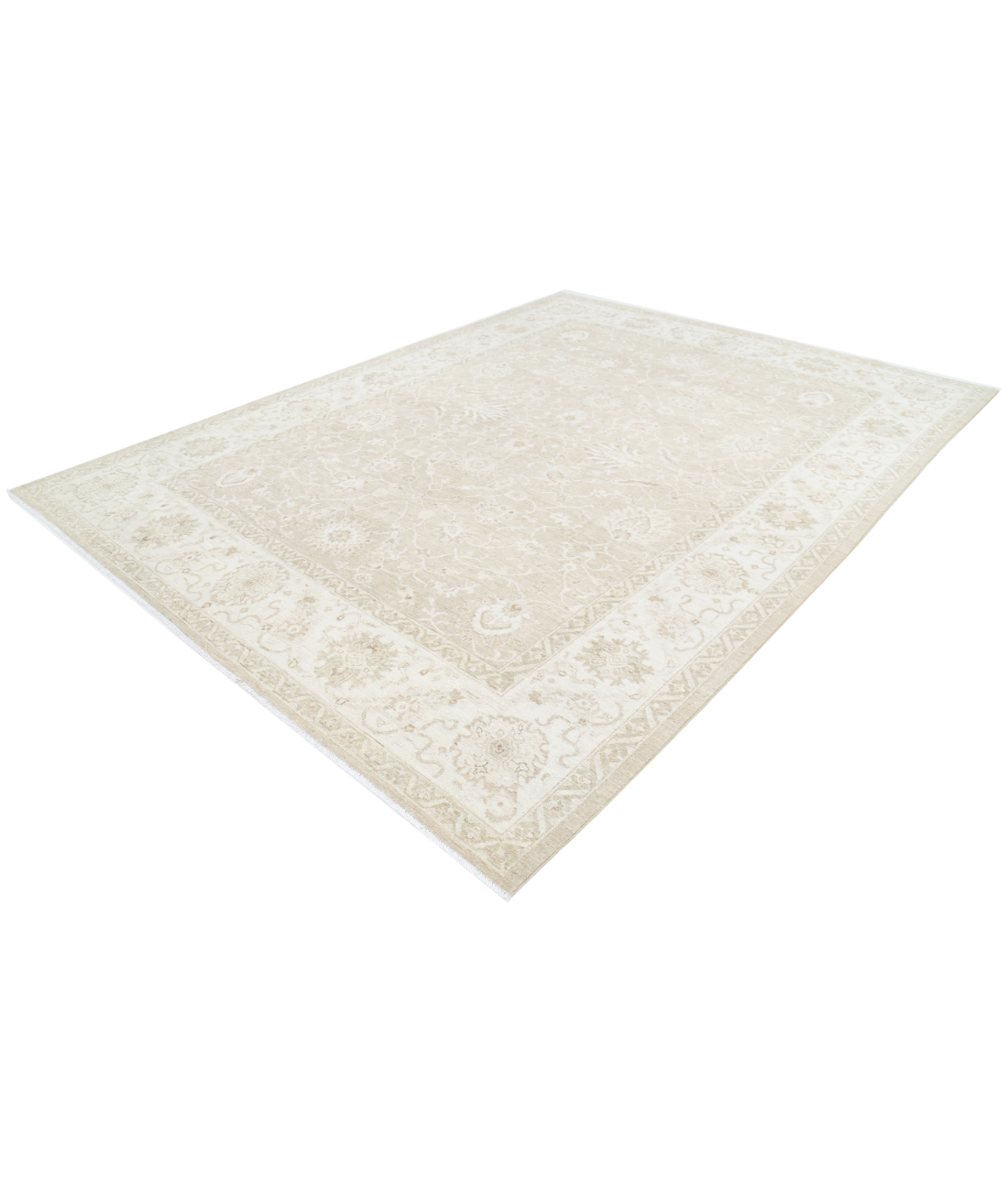 Hand Knotted Serenity Wool Rug 8' 9" X 11' 7" 8' 9" X 11' 7" (267 X 353) / Brown / Ivory