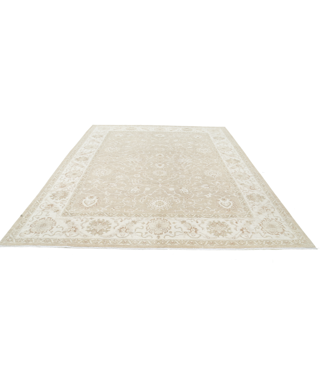 Hand Knotted Serenity Wool Rug 8' 9" X 11' 7" 8' 9" X 11' 7" (267 X 353) / Brown / Ivory