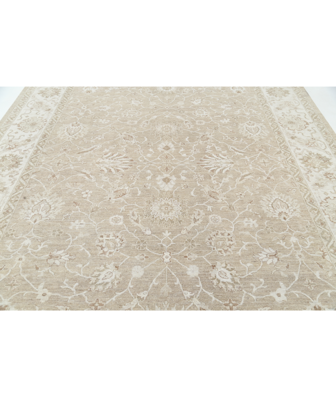 Hand Knotted Serenity Wool Rug 8' 9" X 11' 7" 8' 9" X 11' 7" (267 X 353) / Brown / Ivory