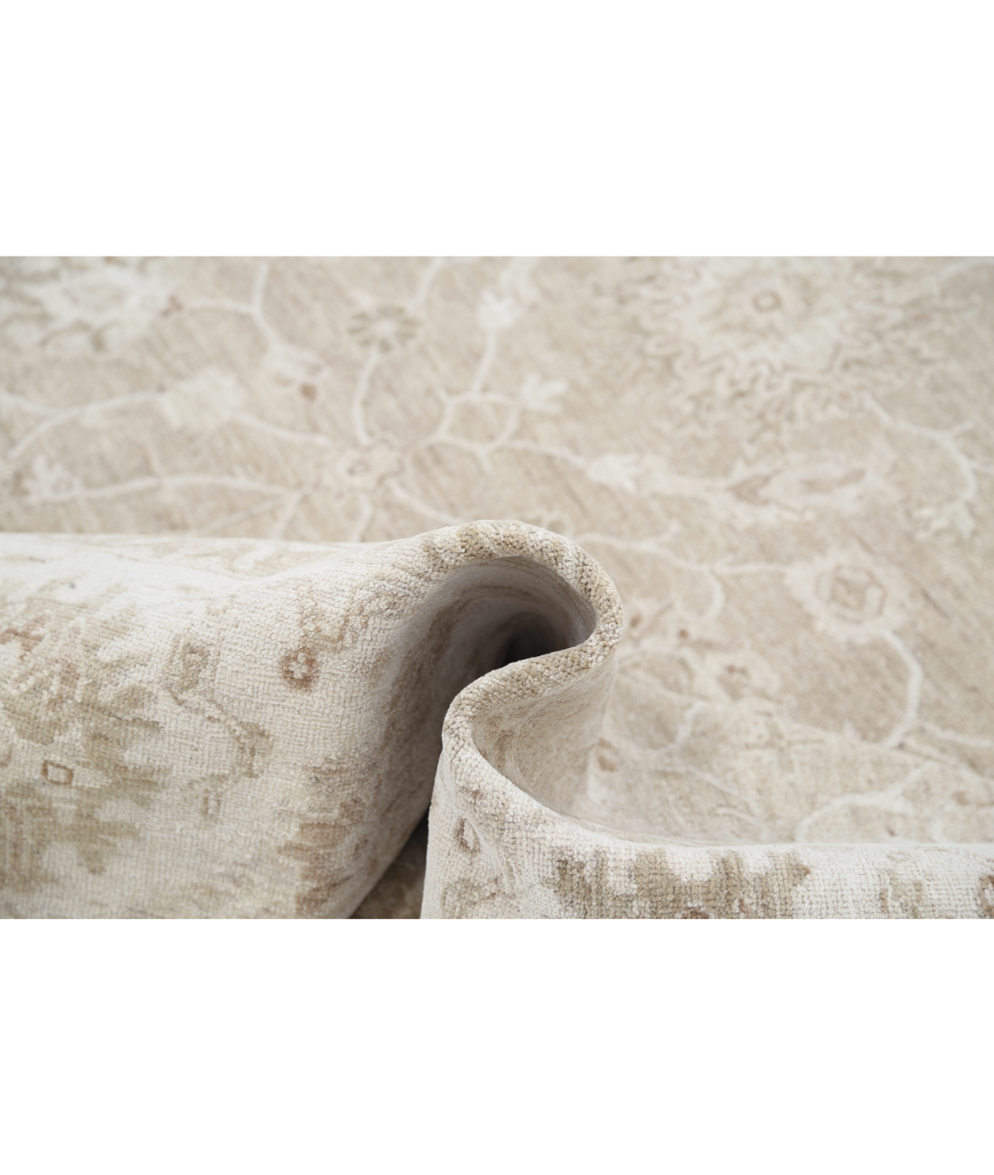 Hand Knotted Serenity Wool Rug 8' 9" X 11' 7" 8' 9" X 11' 7" (267 X 353) / Brown / Ivory