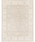 Hand Knotted Serenity Wool Rug 8' 9" X 11' 7" 8' 9" X 11' 7" (267 X 353) / Brown / Ivory