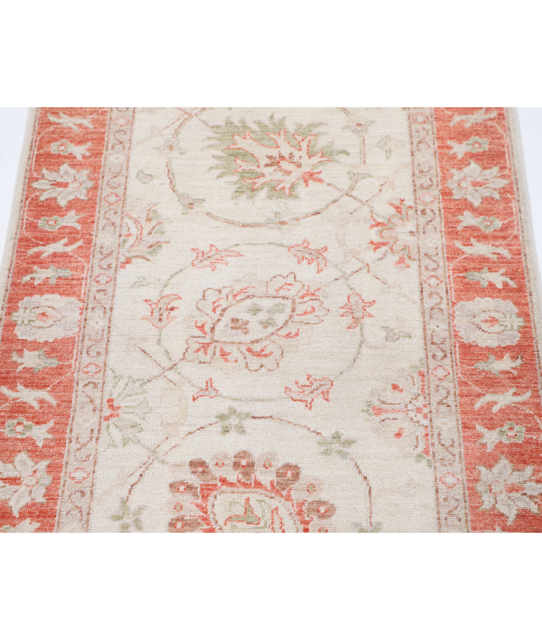Hand Knotted Serenity Wool Rug 2' 7" X 3' 11" 2' 7" X 3' 11" (79 X 119) / Ivory / Red
