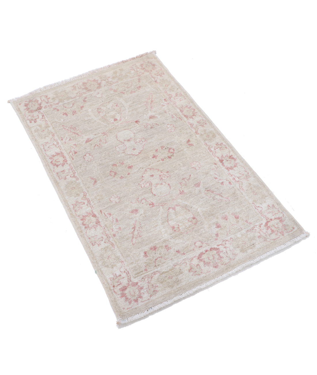 Hand Knotted Serenity Wool Rug 2' 0" X 3' 1" 2' 0" X 3' 1" (61 X 94) / Ivory / Pink