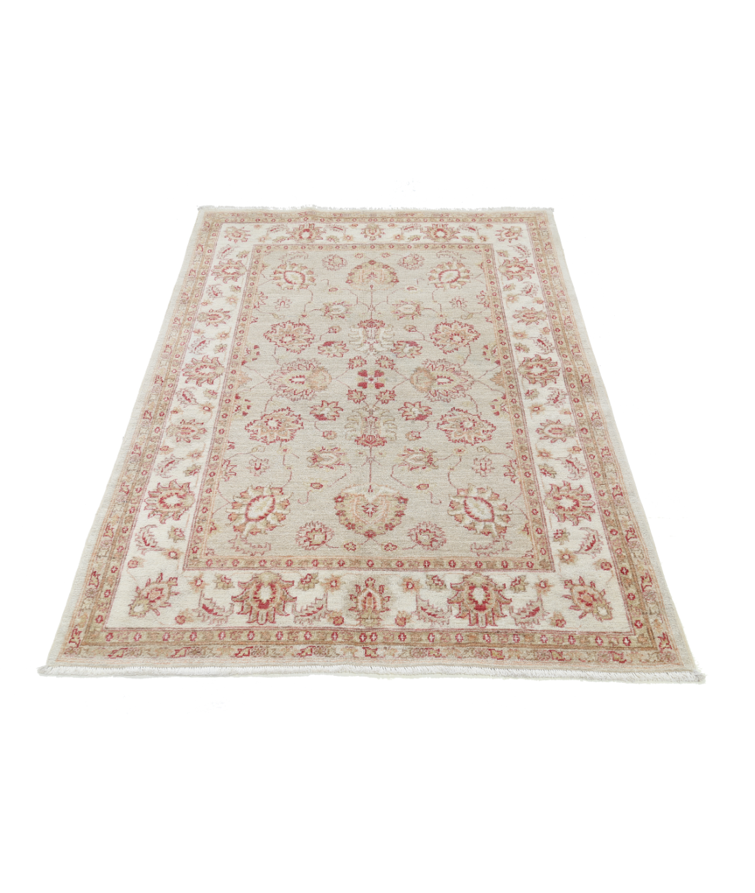 Hand Knotted Serenity Wool Rug 3' 10" X 5' 5" 3' 10" X 5' 5" (117 X 165) / Ivory / Ivory