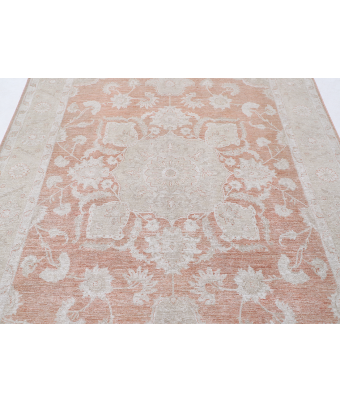 Hand Knotted Serenity Wool Rug 5' 9" X 9' 6" 5' 9" X 9' 6" (175 X 290) / Red / Ivory