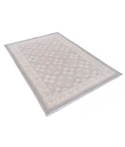 Hand Knotted Serenity Wool Rug 4' 9" X 6' 8" 4' 9" X 6' 8" (145 X 203) / Grey / Ivory