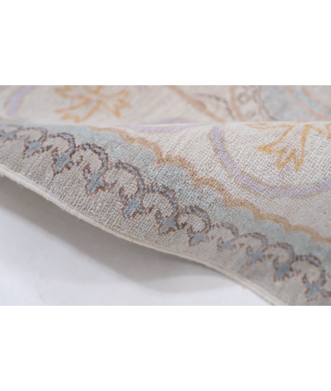 Hand Knotted Serenity Wool Rug 4' 9" X 6' 8" 4' 9" X 6' 8" (145 X 203) / Grey / Ivory