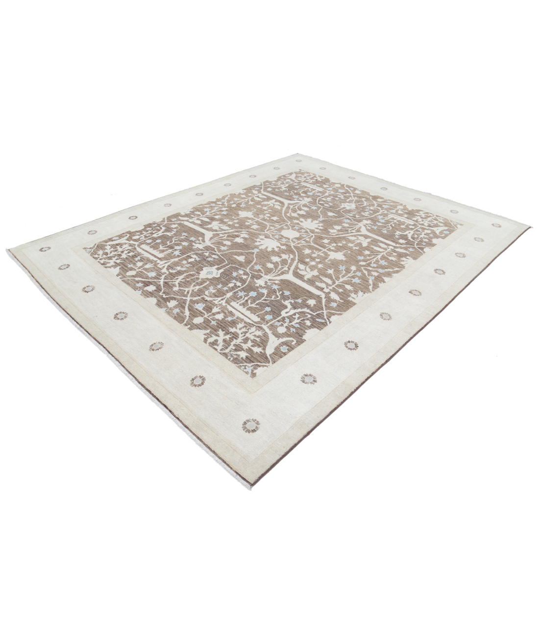 Hand Knotted Serenity Wool Rug 8' 0" X 9' 10" 8' 0" X 9' 10" (244 X 300) / Brown / Ivory