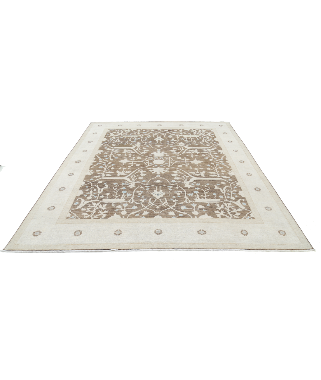 Hand Knotted Serenity Wool Rug 8' 0" X 9' 10" 8' 0" X 9' 10" (244 X 300) / Brown / Ivory