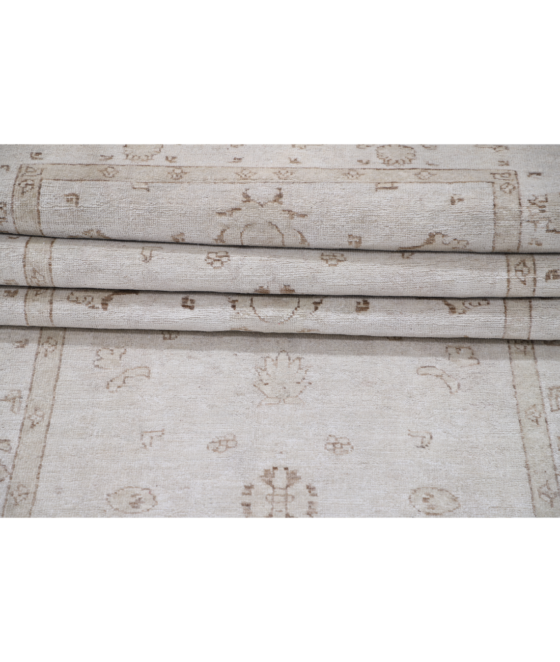 Hand Knotted Serenity Wool Rug 3' 1" X 10' 2" 3' 1" X 10' 2" (94 X 310) / Grey / Ivory