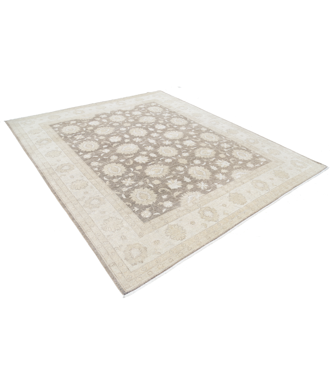 Hand Knotted Serenity Wool Rug 8' 2" X 9' 7" 8' 2" X 9' 7" (249 X 292) / Brown / Ivory