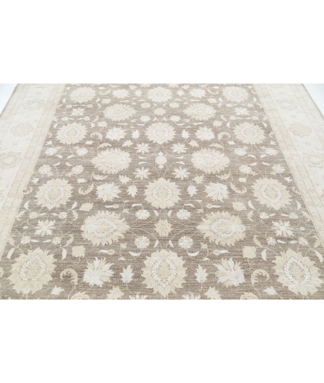 Hand Knotted Serenity Wool Rug 8' 2" X 9' 7" 8' 2" X 9' 7" (249 X 292) / Brown / Ivory