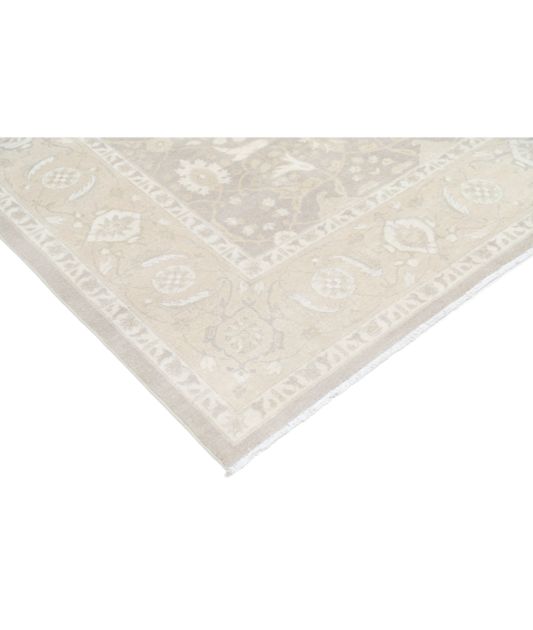 Hand Knotted Serenity Wool Rug 8' 11" X 12' 3" 8' 11" X 12' 3" (272 X 373) / Brown / Ivory
