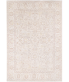 Hand Knotted Serenity Wool Rug 7' 8" X 11' 4" 7' 8" X 11' 4" (234 X 345) / Grey / Ivory