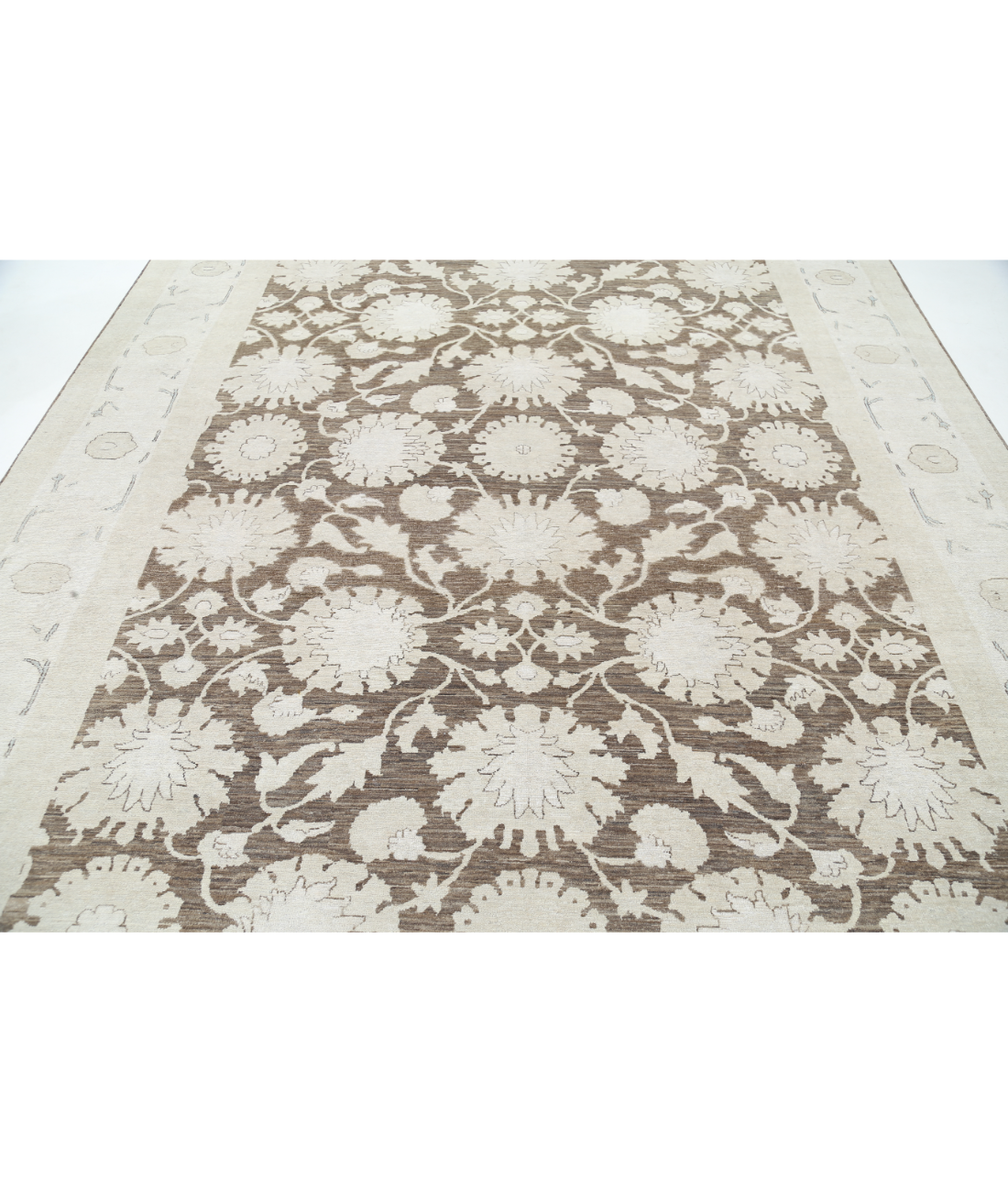 Hand Knotted Serenity Wool Rug 8' 10" X 11' 9" 8' 10" X 11' 9" (269 X 358) / Ivory / Pink