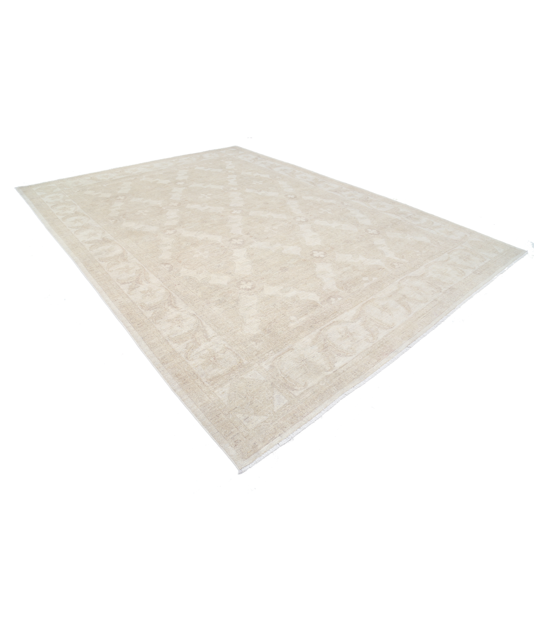 Hand Knotted Serenity Wool Rug 9' 10" X 13' 4" 9' 10" X 13' 4" (300 X 406) / Brown / Ivory