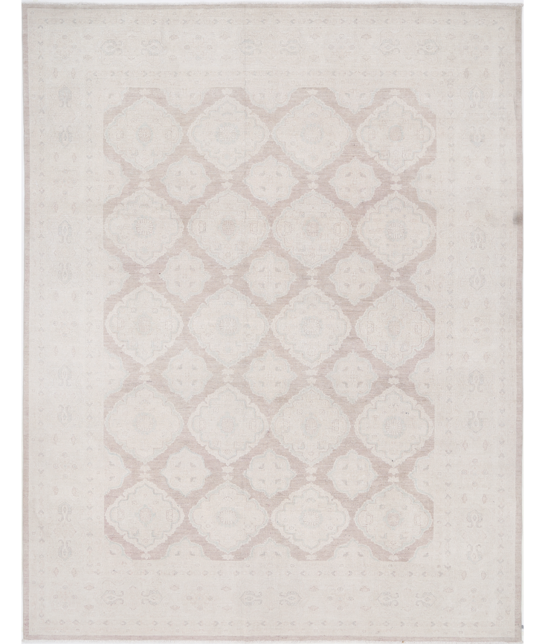 Hand Knotted Serenity Wool Rug 8' 9" X 11' 4" 8' 9" X 11' 4" (267 X 345) / Brown / Ivory