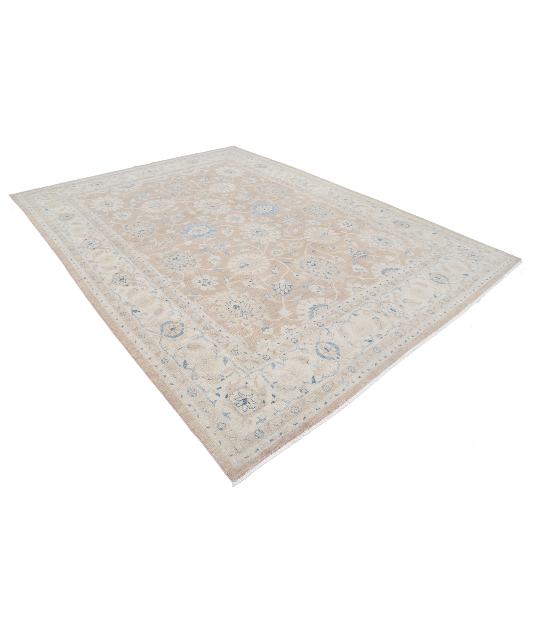 Hand Knotted Serenity Wool Rug 8' 9" X 11' 8" 8' 9" X 11' 8" (267 X 356) / Brown / Ivory