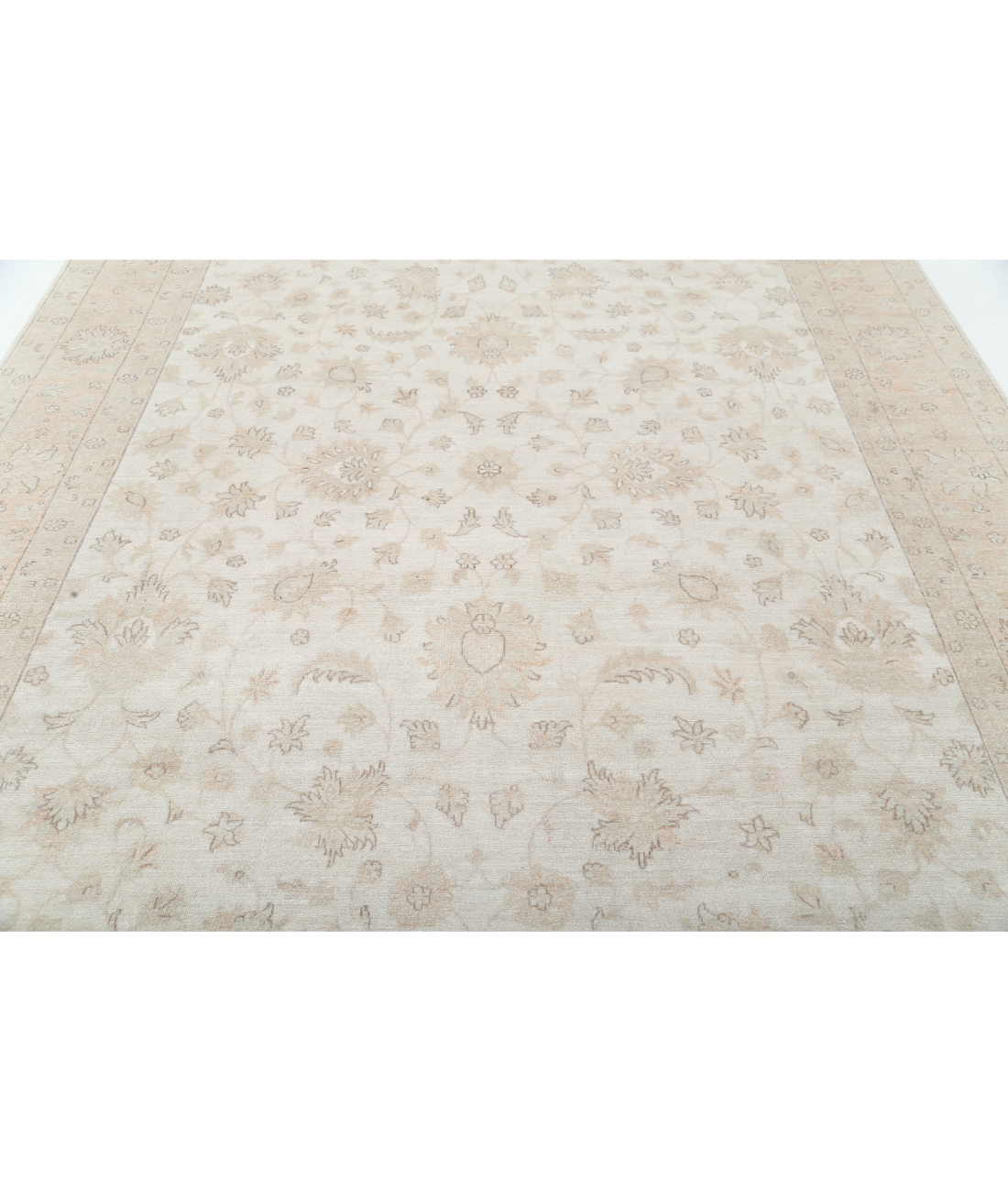 Hand Knotted Serenity Wool Rug 8' 7" X 11' 9" 8' 7" X 11' 9" (262 X 358) / Ivory / Brown