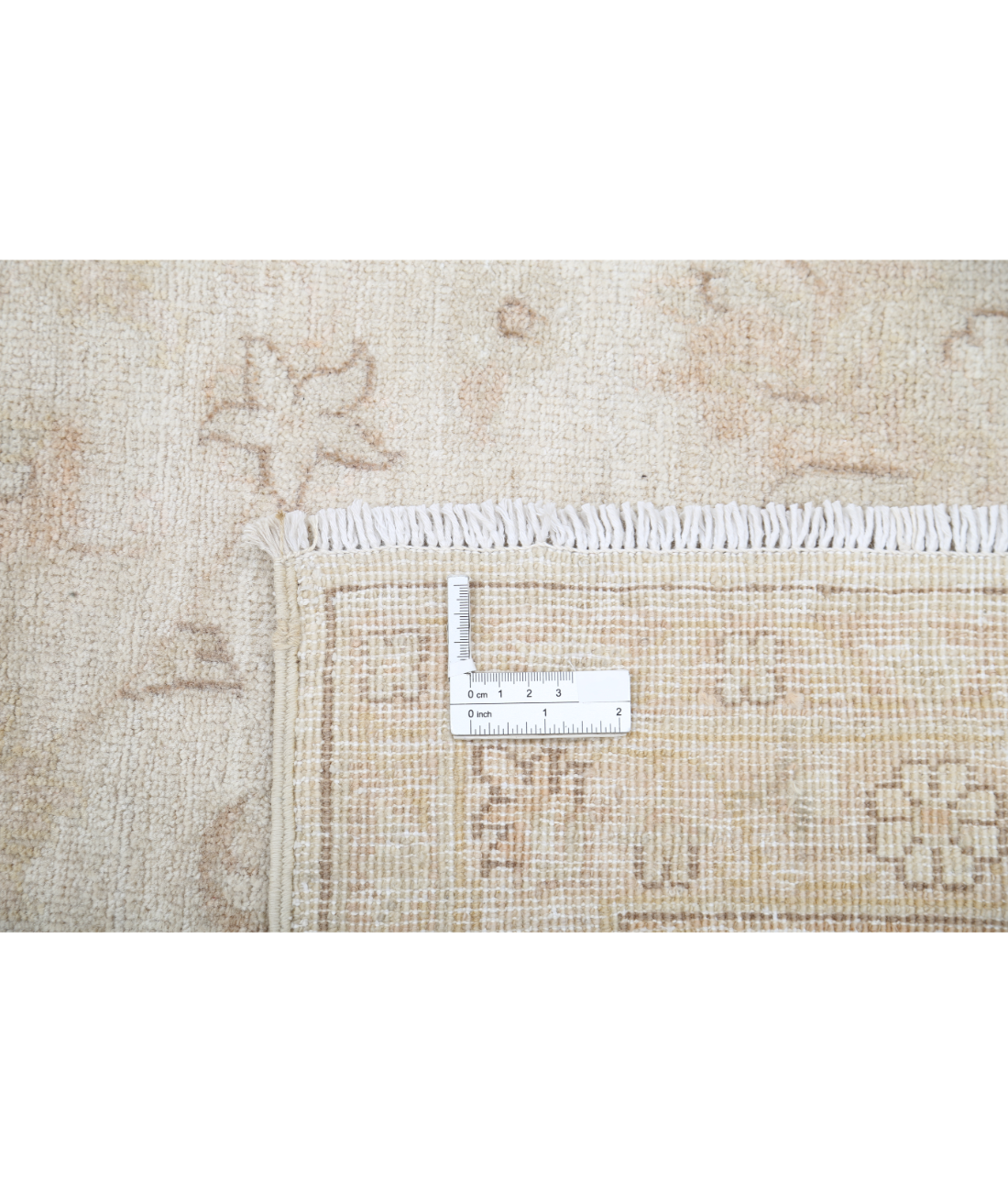 Hand Knotted Serenity Wool Rug 8' 7" X 11' 9" 8' 7" X 11' 9" (262 X 358) / Ivory / Brown