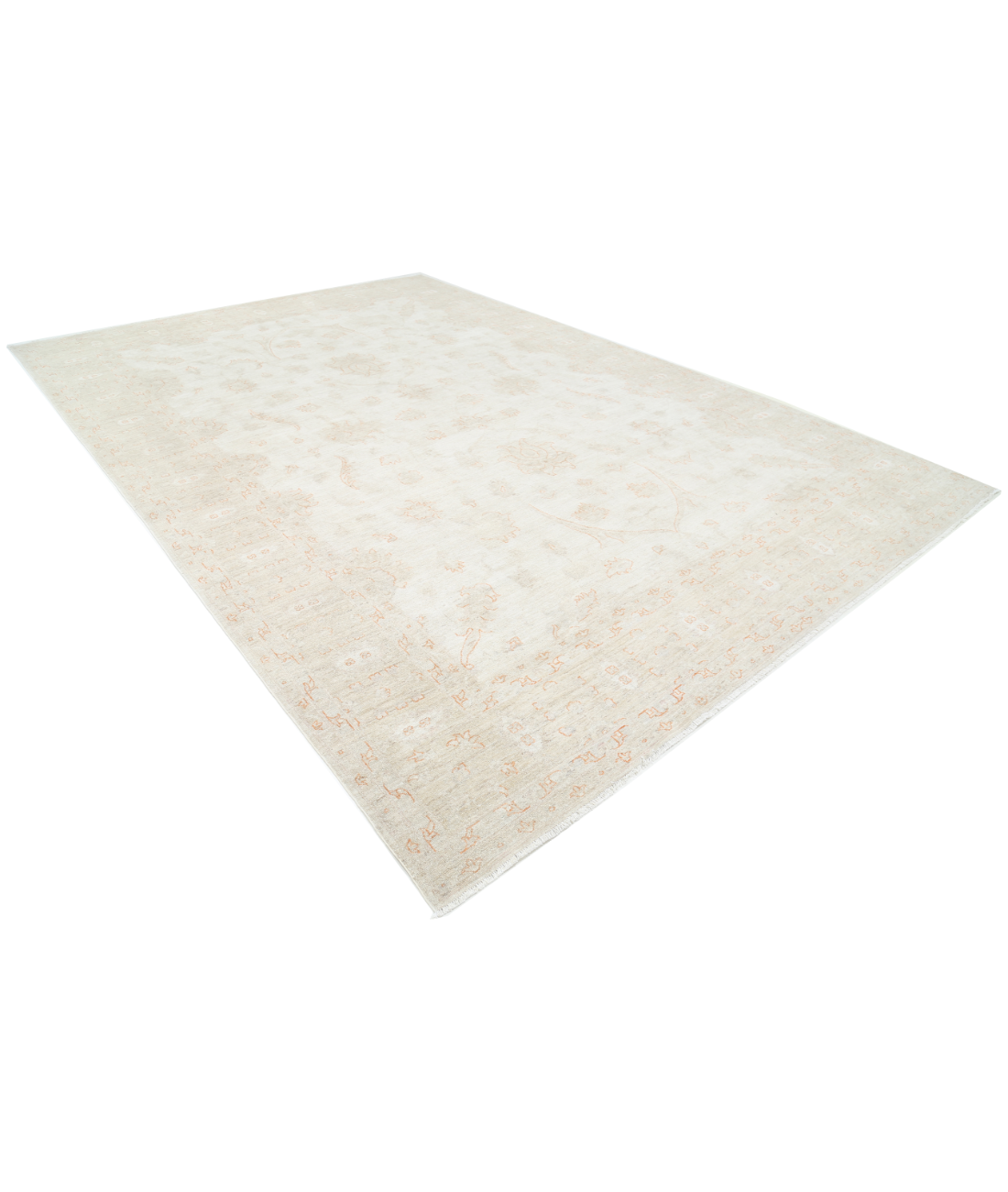 Hand Knotted Serenity Wool Rug 9' 9" X 14' 2" 9' 9" X 14' 2" (297 X 432) / Ivory / Grey