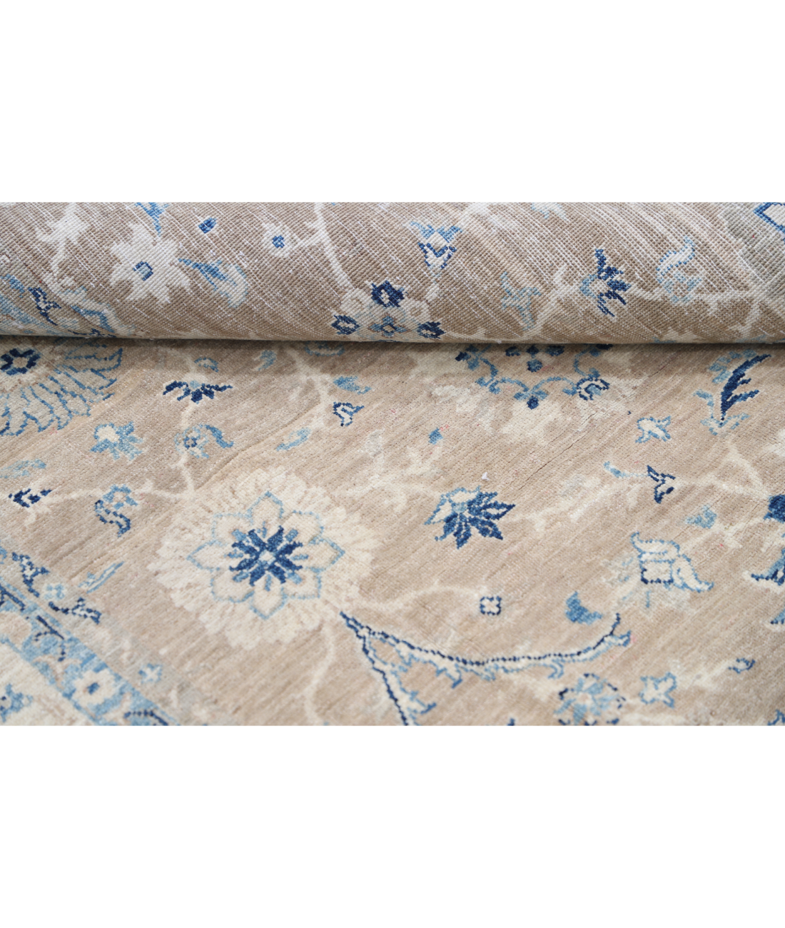 Hand Knotted Serenity Wool Rug 8' 3" X 11' 4" 8' 3" X 11' 4" (251 X 345) / Brown / Ivory