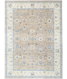 Hand Knotted Serenity Wool Rug 8' 3" X 11' 4" 8' 3" X 11' 4" (251 X 345) / Brown / Ivory