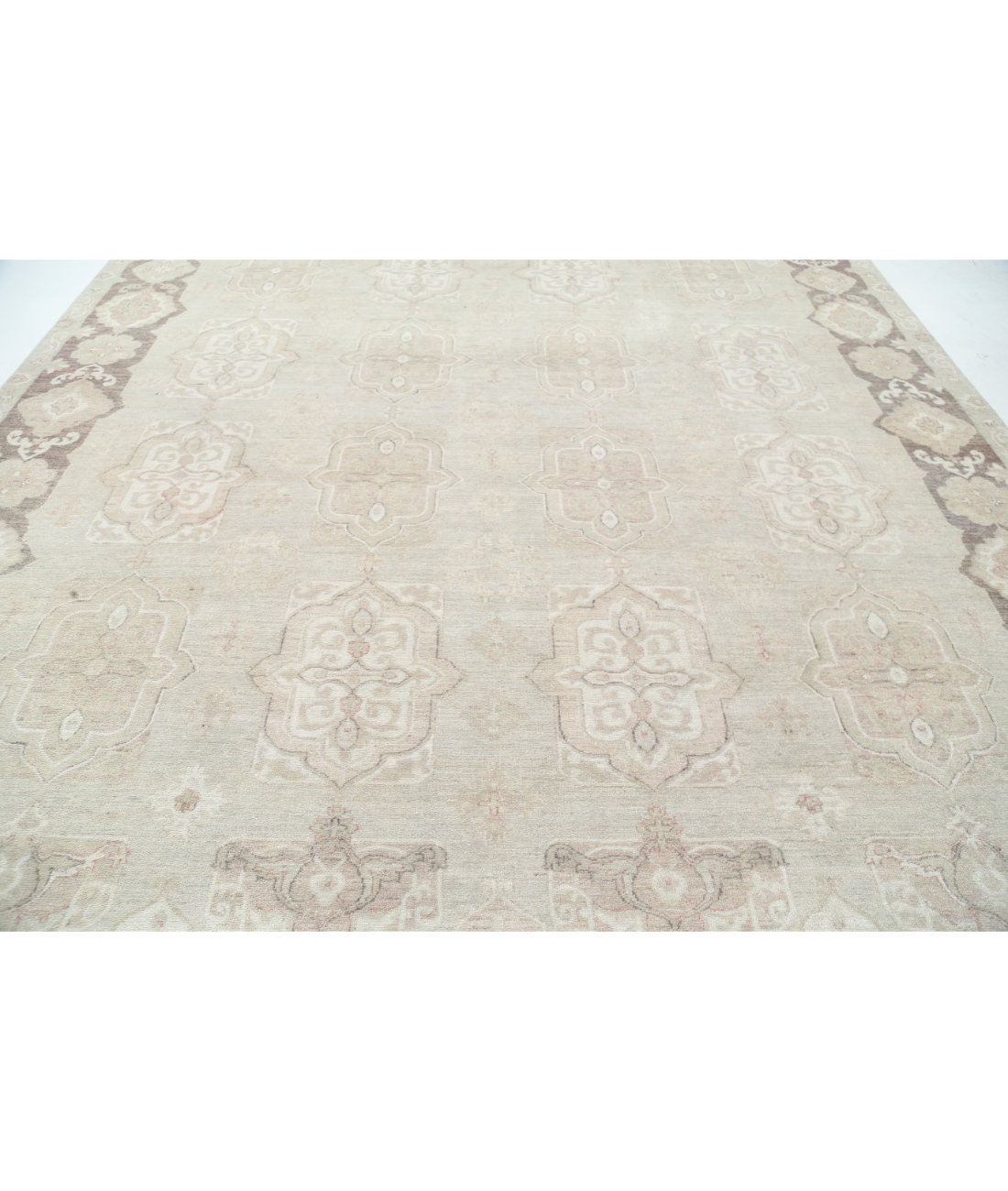 Hand Knotted Serenity Wool Rug 10' 2" X 13' 10" 10' 2" X 13' 10" (310 X 422) / Beige / Brown